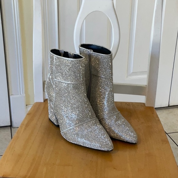 A New DayElegant Silver Ankle Boots - Picture 3 of 8